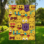 Cute Emoji Pattern Print Garden Flag