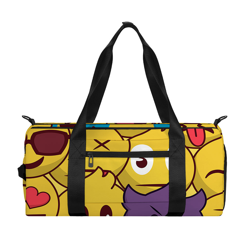 Cute Emoji Pattern Print Gym Bag
