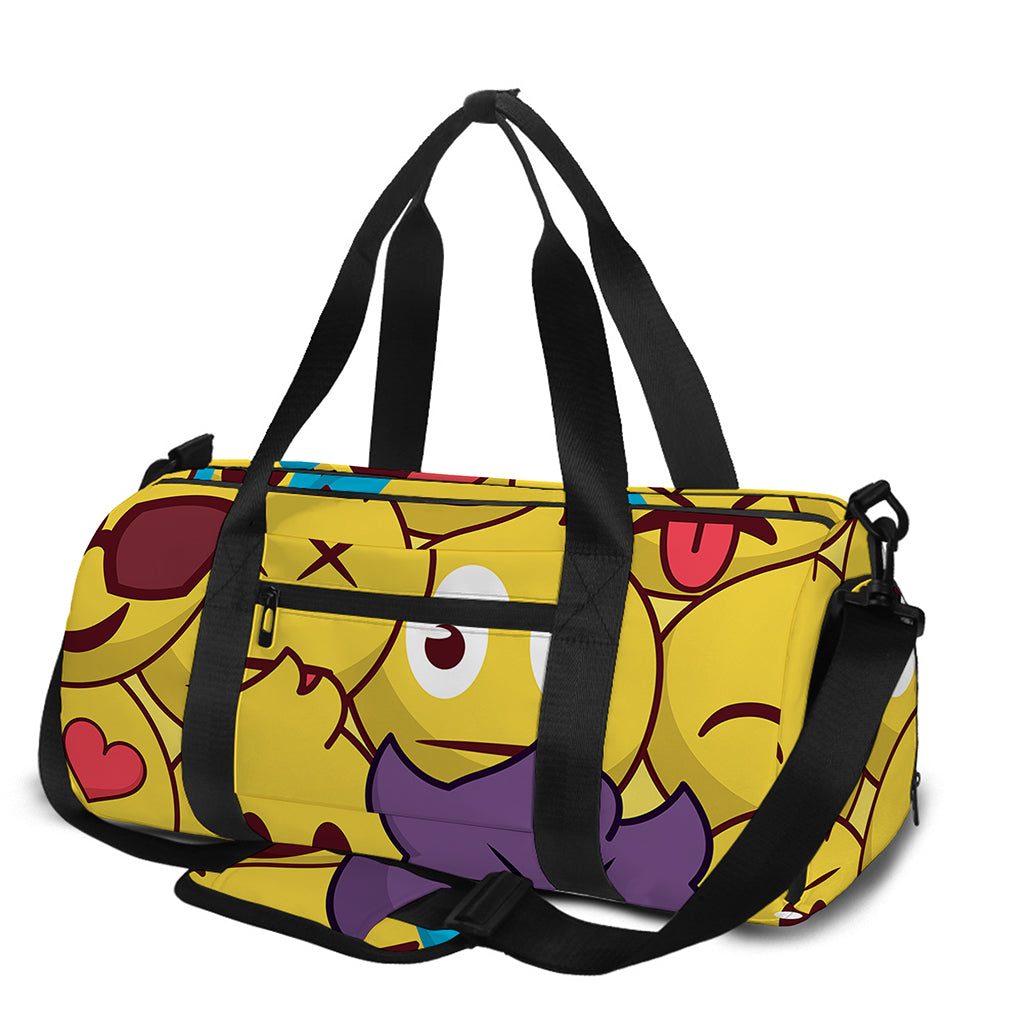 Cute Emoji Pattern Print Gym Bag