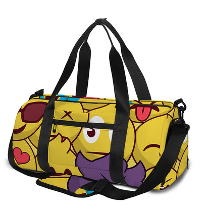 Cute Emoji Pattern Print Gym Bag