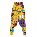 Cute Emoji Pattern Print Hammer Pants