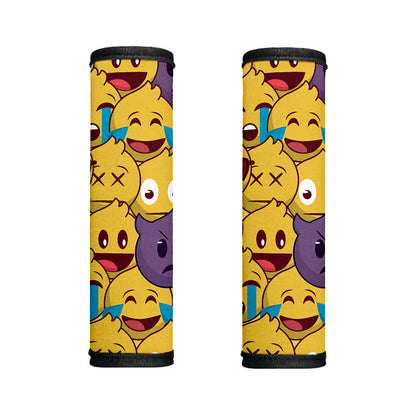 Cute Emoji Pattern Print Handle Covers