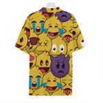 Cute Emoji Pattern Print Hawaiian Shirt