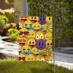Cute Emoji Pattern Print House Flag