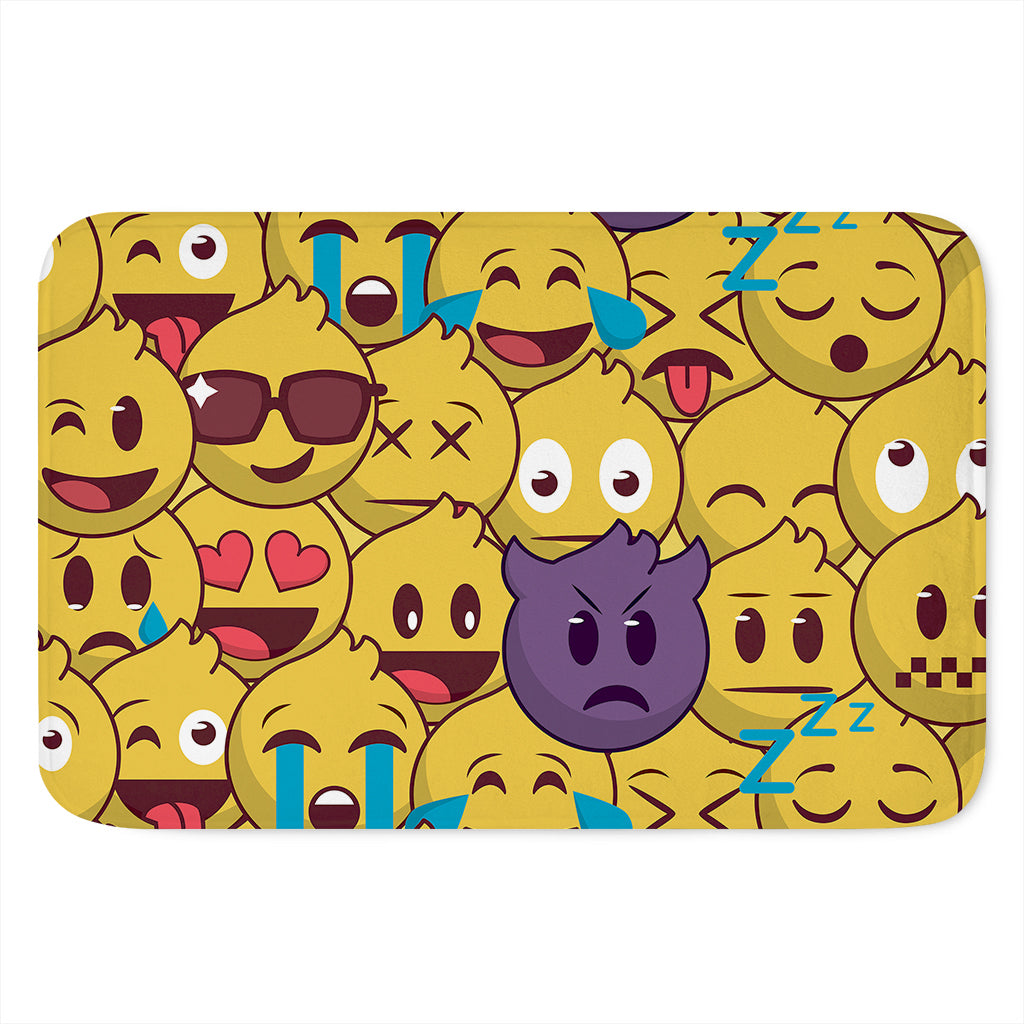 Cute Emoji Pattern Print Indoor Door Mat