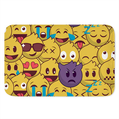 Cute Emoji Pattern Print Indoor Door Mat