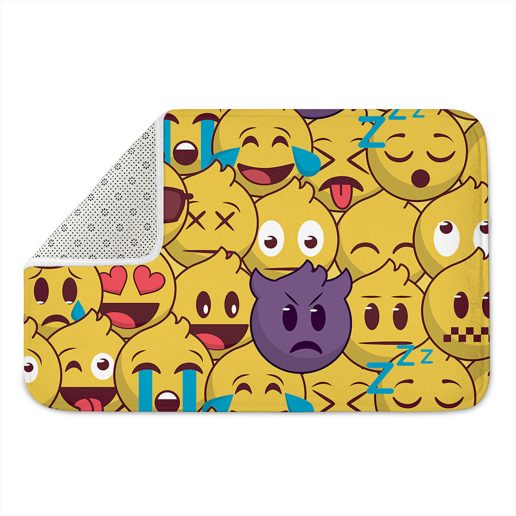 Cute Emoji Pattern Print Indoor Door Mat