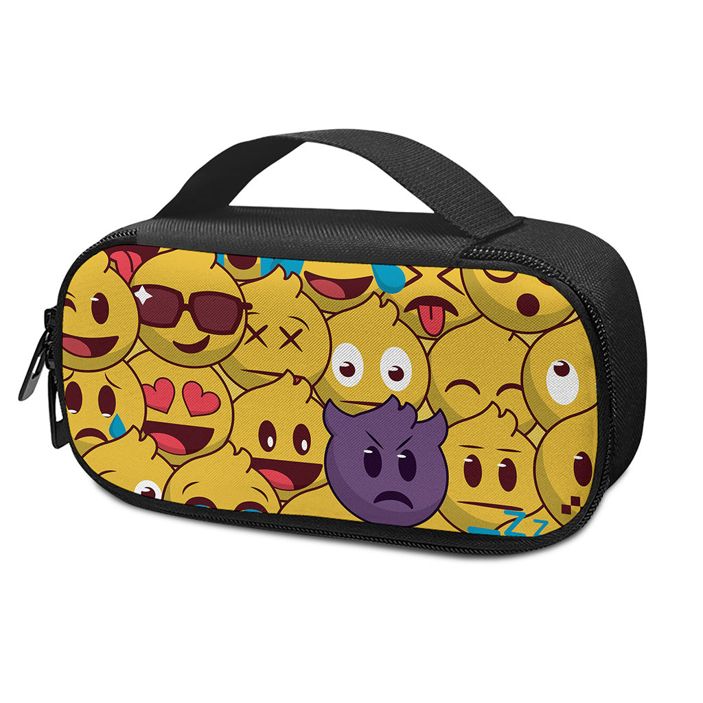 Cute Emoji Pattern Print Insulin Cooler Travel Case