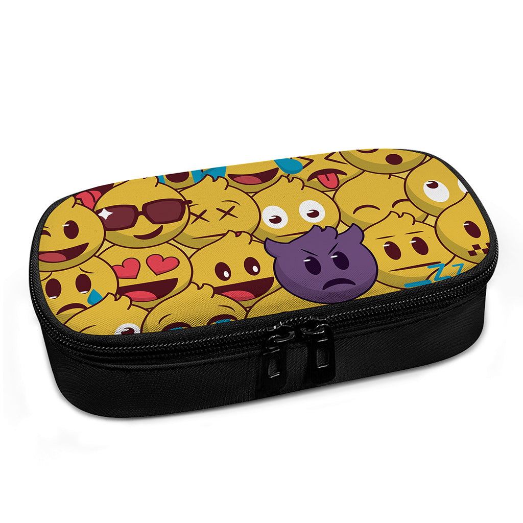 Cute Emoji Pattern Print Insulin Cooler Travel Case