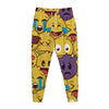 Cute Emoji Pattern Print Jogger Pants