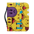 Cute Emoji Pattern Print Leather Bible Cover