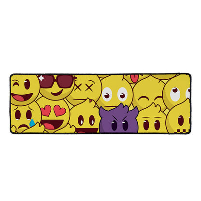 Cute Emoji Pattern Print Long Kitchen Mat