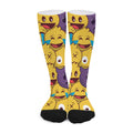 Cute Emoji Pattern Print Long Socks