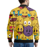 Cute Emoji Pattern Print Men's Bomber Jacket