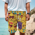 Cute Emoji Pattern Print Men's Cargo Shorts