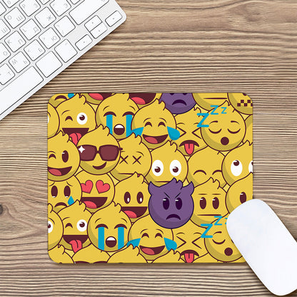 Cute Emoji Pattern Print Mouse Pad