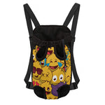 Cute Emoji Pattern Print Pet Carrier Backpack