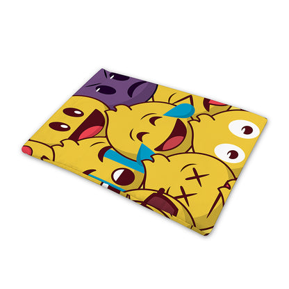 Cute Emoji Pattern Print Pet Cooling Mat Cover