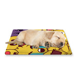 Cute Emoji Pattern Print Pet Cooling Mat Cover