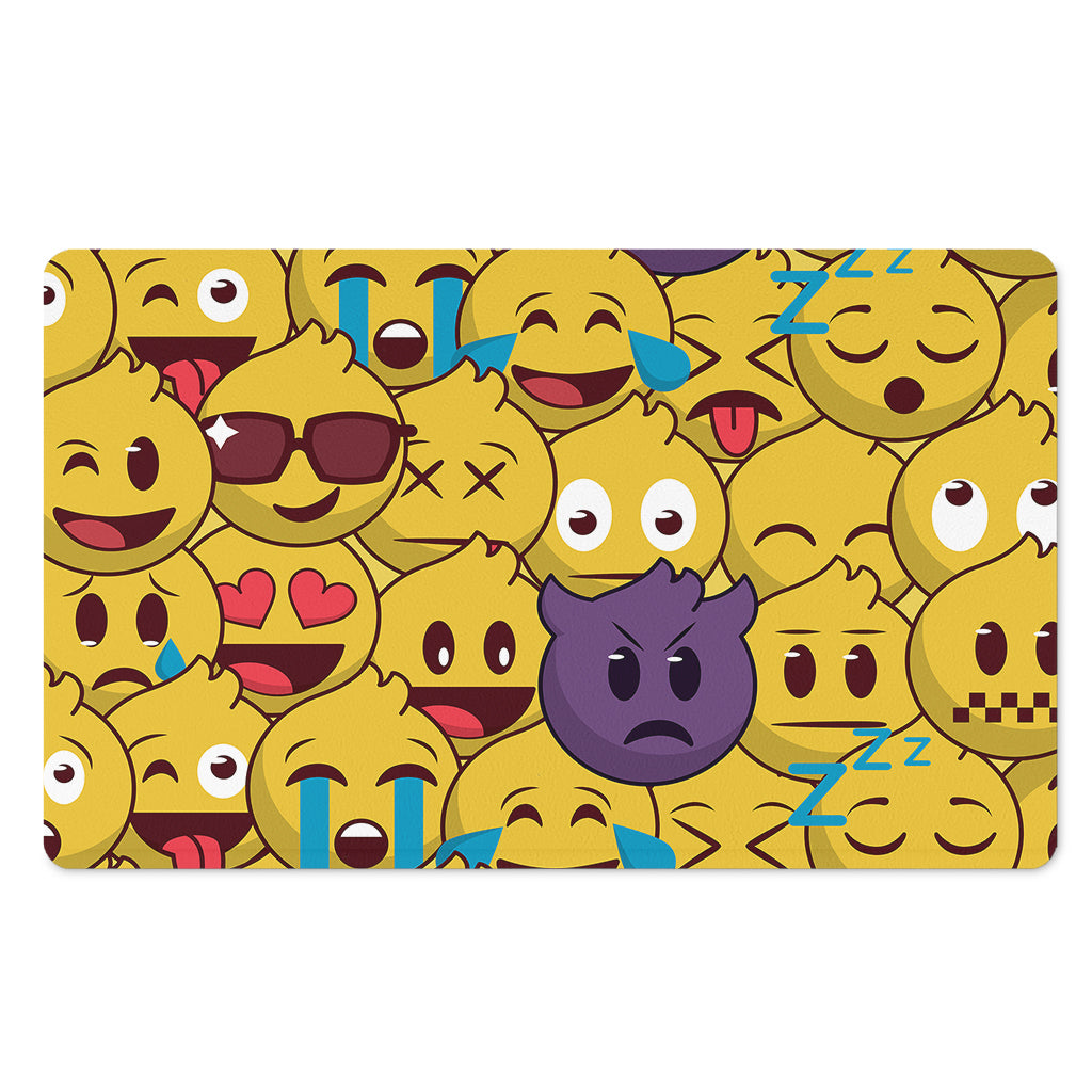 Cute Emoji Pattern Print Polyester Doormat