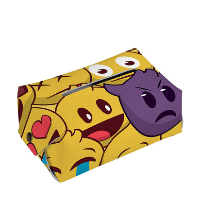 Cute Emoji Pattern Print Rectangle Tissue Box Cover