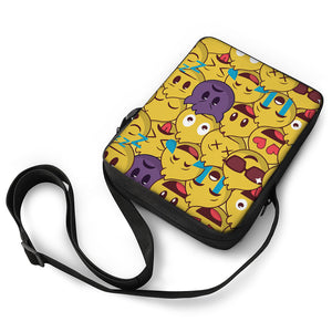 Cute Emoji Pattern Print Rectangular Crossbody Bag