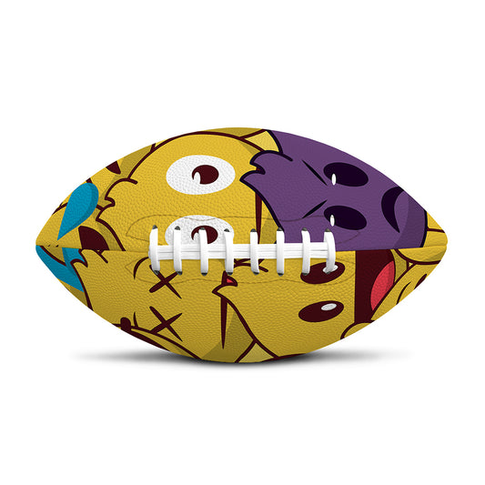 Cute Emoji Pattern Print Rugby Ball
