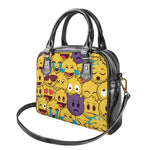 Cute Emoji Pattern Print Shoulder Handbag