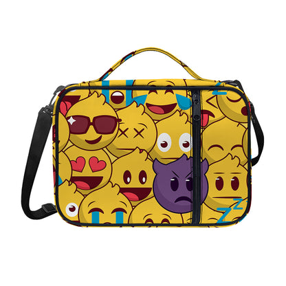 Cute Emoji Pattern Print Shoulder Strap Bible Bag
