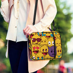 Cute Emoji Pattern Print Shoulder Strap Bible Bag