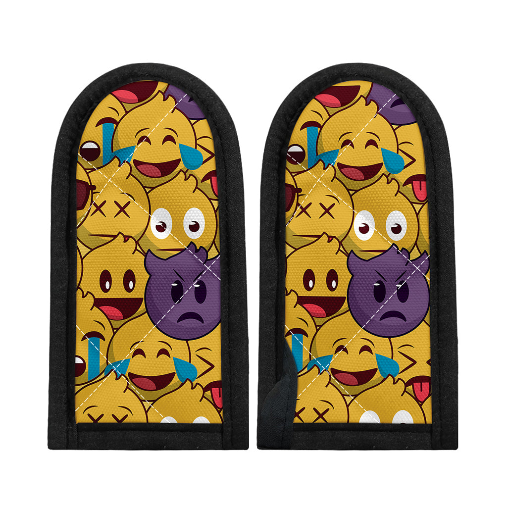 Cute Emoji Pattern Print Skillet Handle Cover