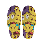 Cute Emoji Pattern Print Slippers