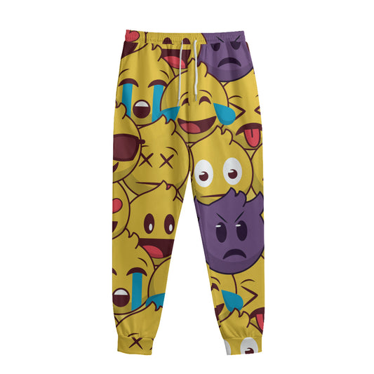 Cute Emoji Pattern Print Sweatpants