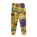 Cute Emoji Pattern Print Sweatpants