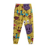 Cute Emoji Pattern Print Sweatpants