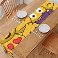 Cute Emoji Pattern Print Table Runner
