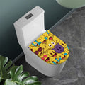 Cute Emoji Pattern Print Toilet Lid Cover