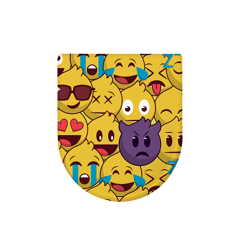 Cute Emoji Pattern Print Toilet Lid Cover