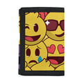 Cute Emoji Pattern Print Trifold Wallet