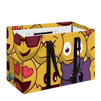 Cute Emoji Pattern Print Utility Tote Bag