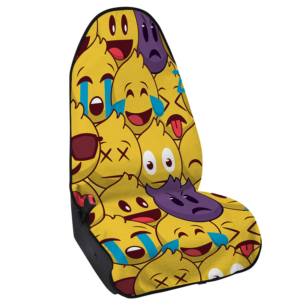 Cute Emoji Pattern Print Waterproof Car Seat Cover