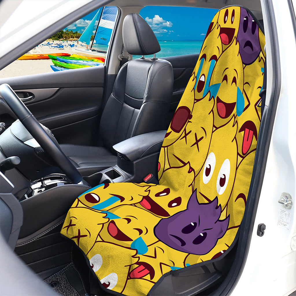 Cute Emoji Pattern Print Waterproof Car Seat Cover
