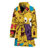 Cute Emoji Pattern Print Women's Bathrobe