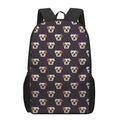 Cute English Bulldog Pattern Print 17 Inch Backpack
