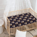 Cute English Bulldog Pattern Print Baby Crib Sheet