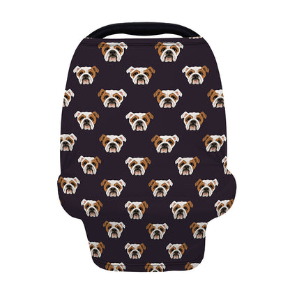 Cute English Bulldog Pattern Print Baby Seat Cover