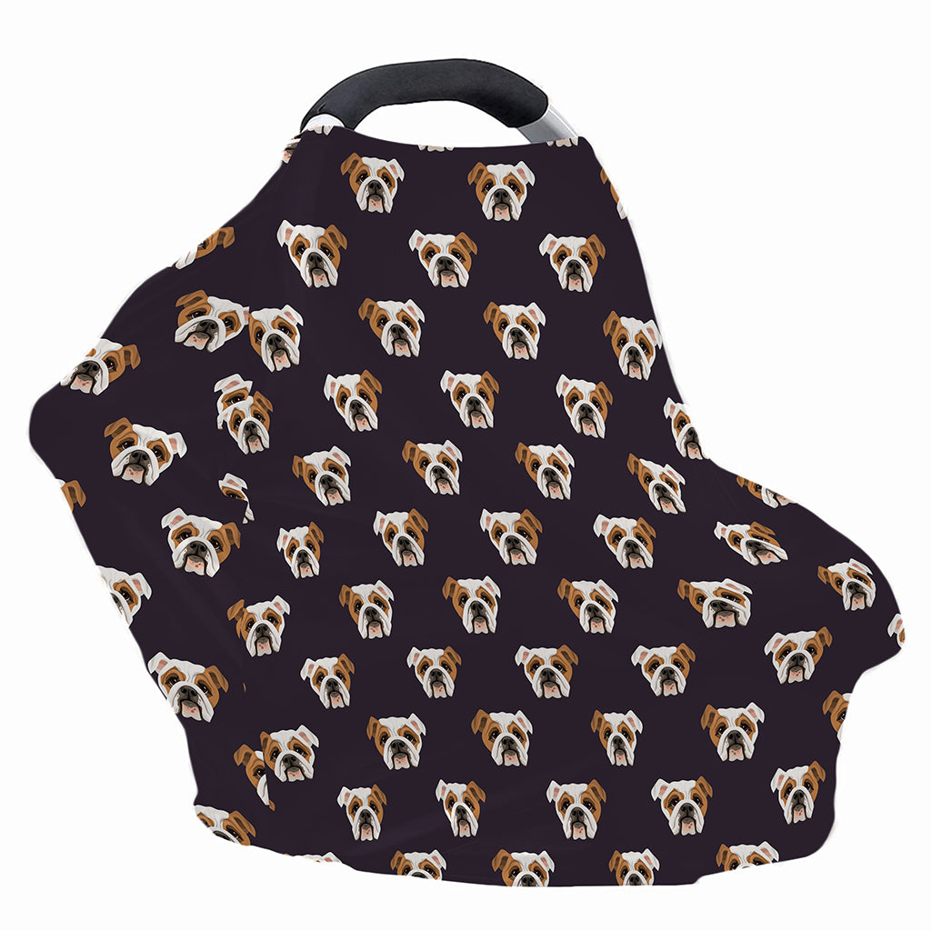 Cute English Bulldog Pattern Print Baby Seat Cover