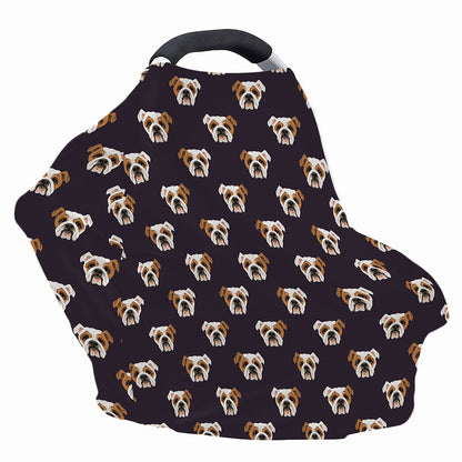 Cute English Bulldog Pattern Print Baby Seat Cover