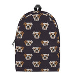 Cute English Bulldog Pattern Print Backpack