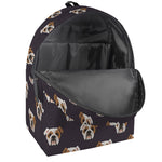 Cute English Bulldog Pattern Print Backpack